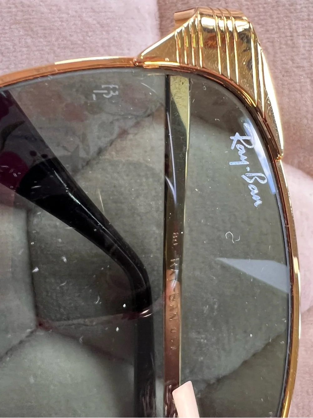 Vintage original Bausch and Lomb  Ray-Ban Gold Sunglass, G-15 green  Lenses.
